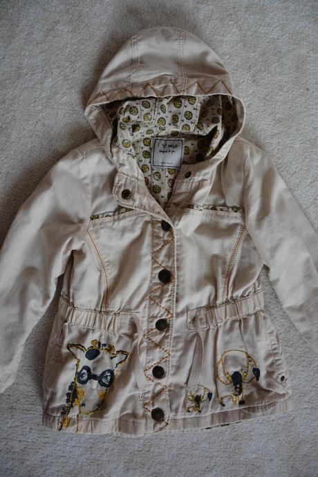 Kabátek se safari motivem - slon, žirafa, next,110