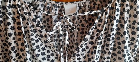 H&m květované bavlněné šaty s nabíranými rukávy, h&m