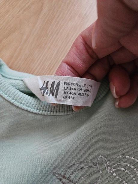 Mikina/tričko h&m, vel. 110/116, h&m,110
