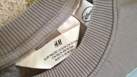 Bavlněná oversize mikina h&m vel.146/152, h&m,146