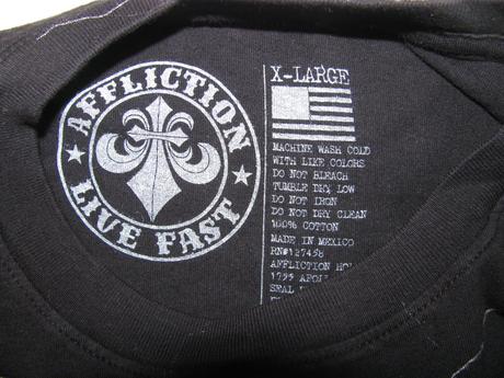 Bavlněné pánské,chlapecké tričko affliction, xl