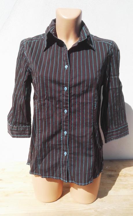 Hnědá pruhovaná košile cecil - vel.s/m, s