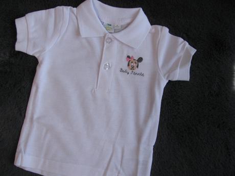 Bílé bavlněné polo tričko minnie, disney,68