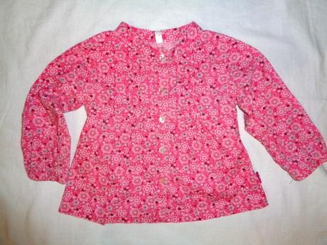 Luxusní sytě růžová květovaná košile - i slavnost, girl2girl,86