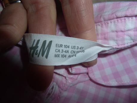 Letní lehká halenka, kostkovaná, h&m,104