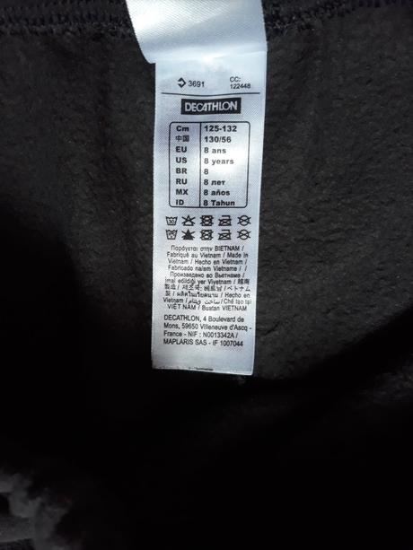 Tepláky, decathlon,128