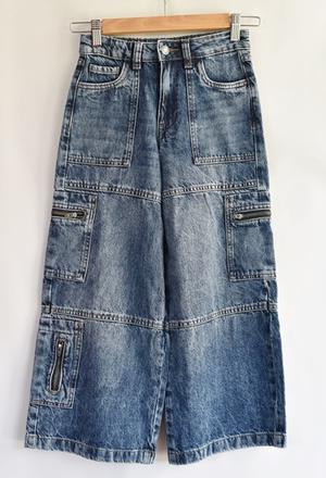 Džíny 3/4 vel. 8 - 9 let, primark,134