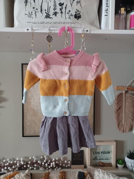 Zvířátková šatovka + pruhovaný svetr 68/74, marks & spencer,68