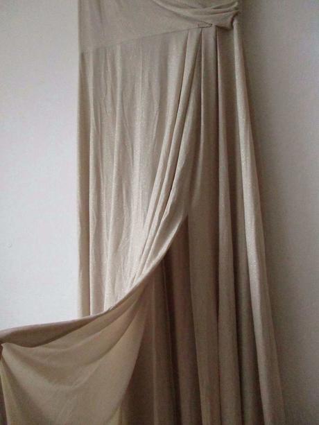 Dlouhé slavnostní šaty béžové numoco xxl 44, 44 / xxl