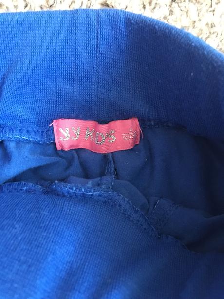 Modré kraťasy až tříčtvrťáky (vel. 98/104), 98