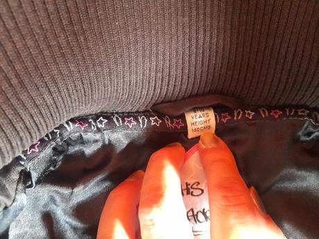 Bunda černá next 140 starší s kožíškem, next,140