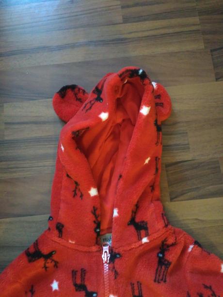 Huňatý overal, vánoční, sobí next, 98