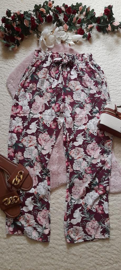 Love to lounge květované ležérní kalhoty, primark,40