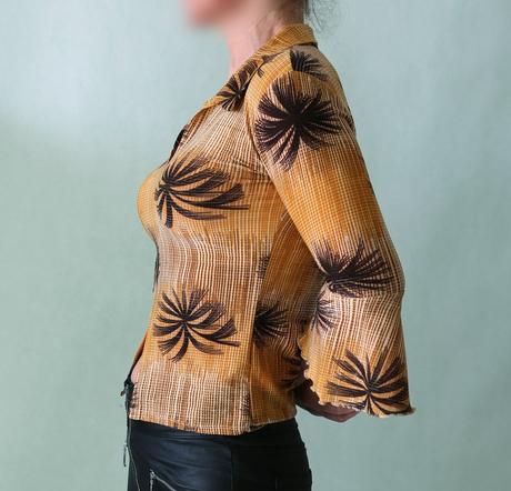 Elastická halenka s palmami a třpytivou nitkou, abercrombie&fitch,s