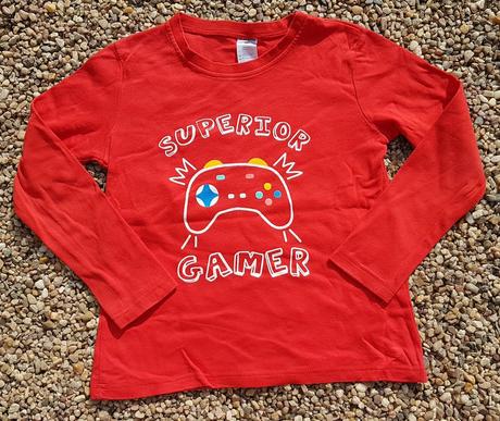 L257	chlapecké triko s dl. rukávem gamer vel. 128, 128
