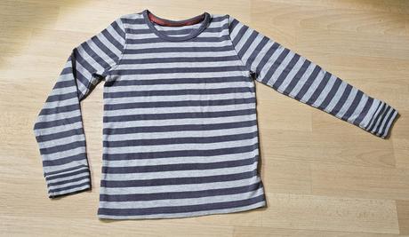 Tričko s dl. rukávem pruhované, 122