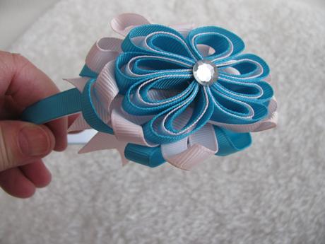 Čelenka do vlasů -modro růžová,