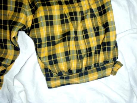 Luxusní káro kraťasy - žlutočerná kombinace, 164