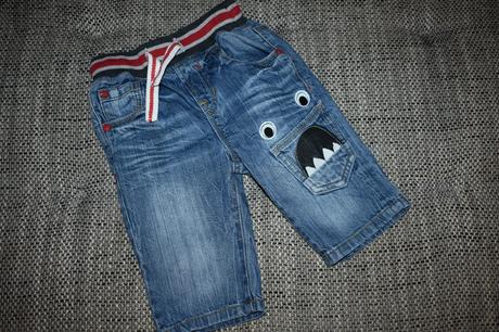 Džínové kraťasy se žralokem next, velikost 104, next,104