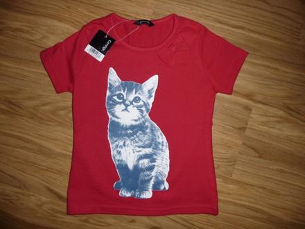 Nové triko s kočkou na 9-12m-vel.80, george,80