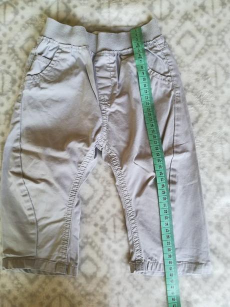 Bavlněné plátěné světle šedé kalhoty, next,80