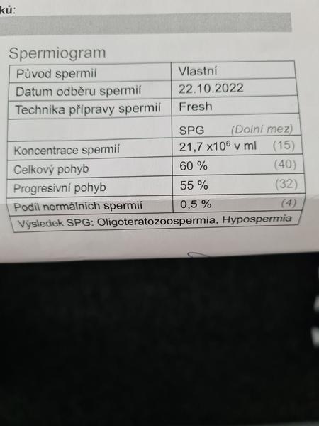 Zkušenosti s otěhotněním při špatné morfologii spermií?