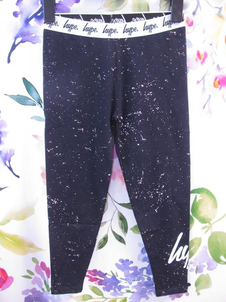 Elastické bavlněné černé 7/8 legíny hype, 152