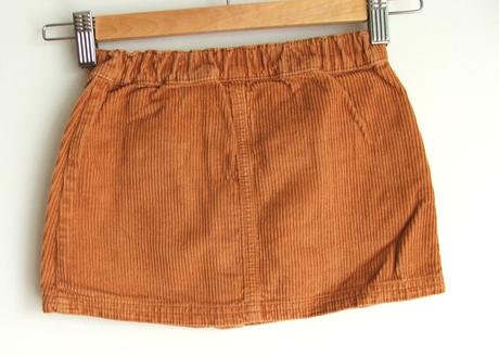 P170 hnědá manšestrová sukně vel. 104, tu,104