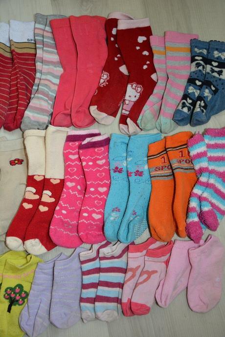 Ponožky vel. 27-30, 30 párů, 92