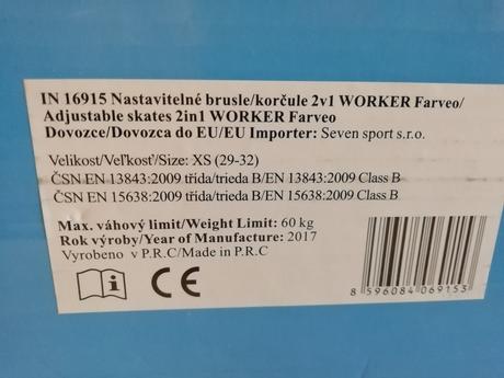 Rostoucí brusle 2v1 vel 29-32, 29