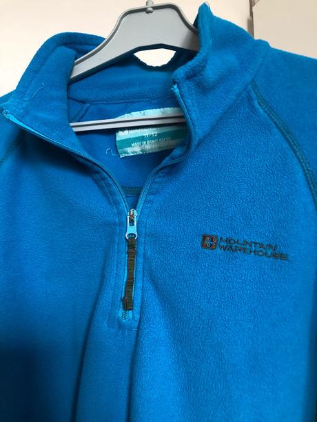 Flísová modrá mikina, 146