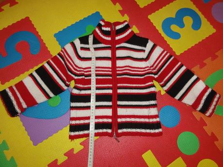 Pruhovaný svetr na zip, 104