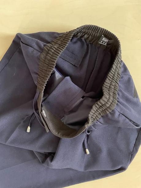 Nové tmavě modré volné kalhoty, vel xs, ff, xs