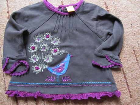 Tričko pro holčičku s motivem páva., mini mode,68