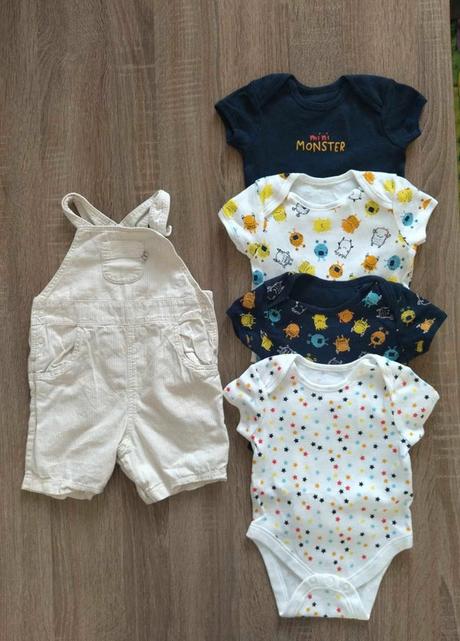 Body chlapecké 4x vel.62/68 monsters, primark,62