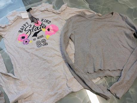 2x šedé triko, h&m,170