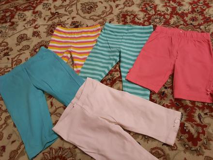 5x krátké legíny, h&m,80