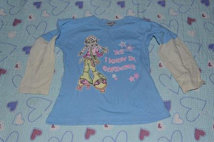 Bavlněné tričko dl. rukáv s obrázkem, 110