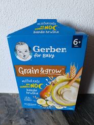 GERBER mléčná kaše pšenično-ovesná banán a hruška 200 g