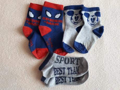 3x dětské ponožky, spiderman, mickey, vel.19-22, 20