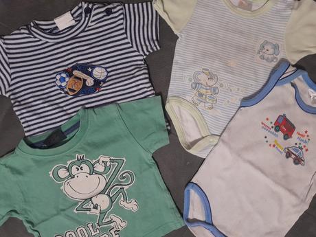 2x triko a 2x bodyčko - 62/68, 62