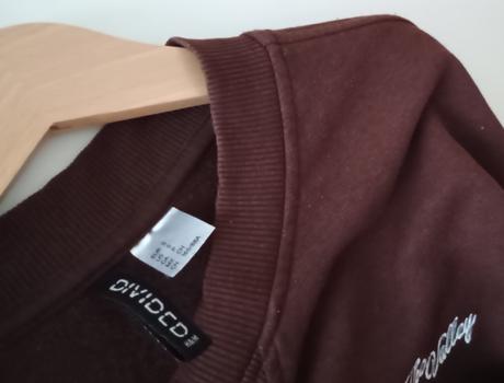 Bavlněná hnědá mikina zn.h&m, h&m,s