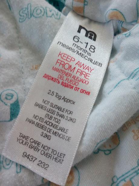 Spací pytel zn.mothercare vel.6-18 měsíců, mothercare