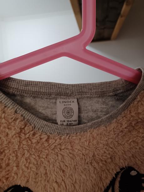 Plyšová tepláková souprava lindex 128 + 134/140, lindex,128