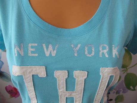 Bavlněné modré tričko s nápisem th, tommy hilfiger,m