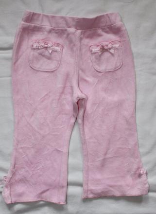 C206. sametové tepláky 6-9 měs., 74