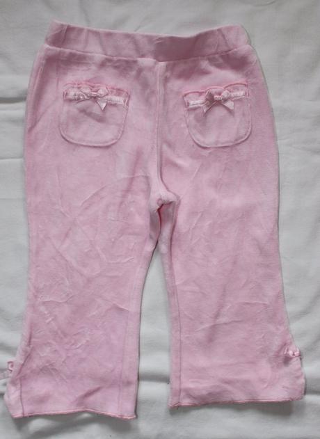 C206. sametové tepláky 6-9 měs., 74