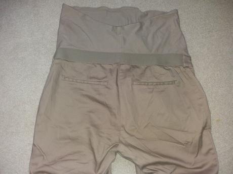Slabší béžové těhotenské kalhoty h&m vel. l/xl, h&m,xl