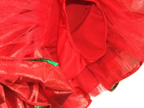 R141 vánoční dívčí kostým cca vel. 4-6 let, 