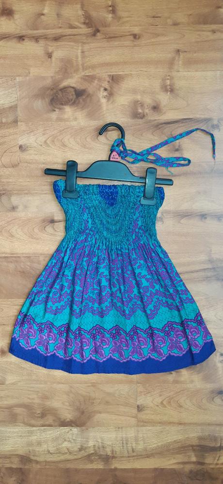 Dívčí letní sukně z hedvábí 5-6 let a pentle do vl, 104